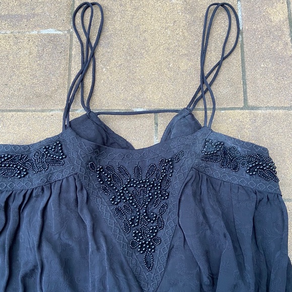 UO Ecote Black Beaded Top - Picture 4 of 6